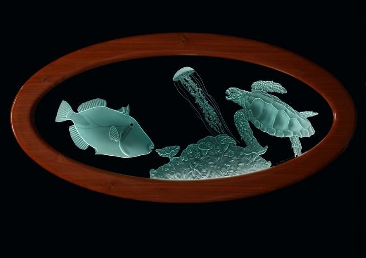 Turtle-Fish-Scene-Sand-Carved-Glass-by-Lex-Melfi